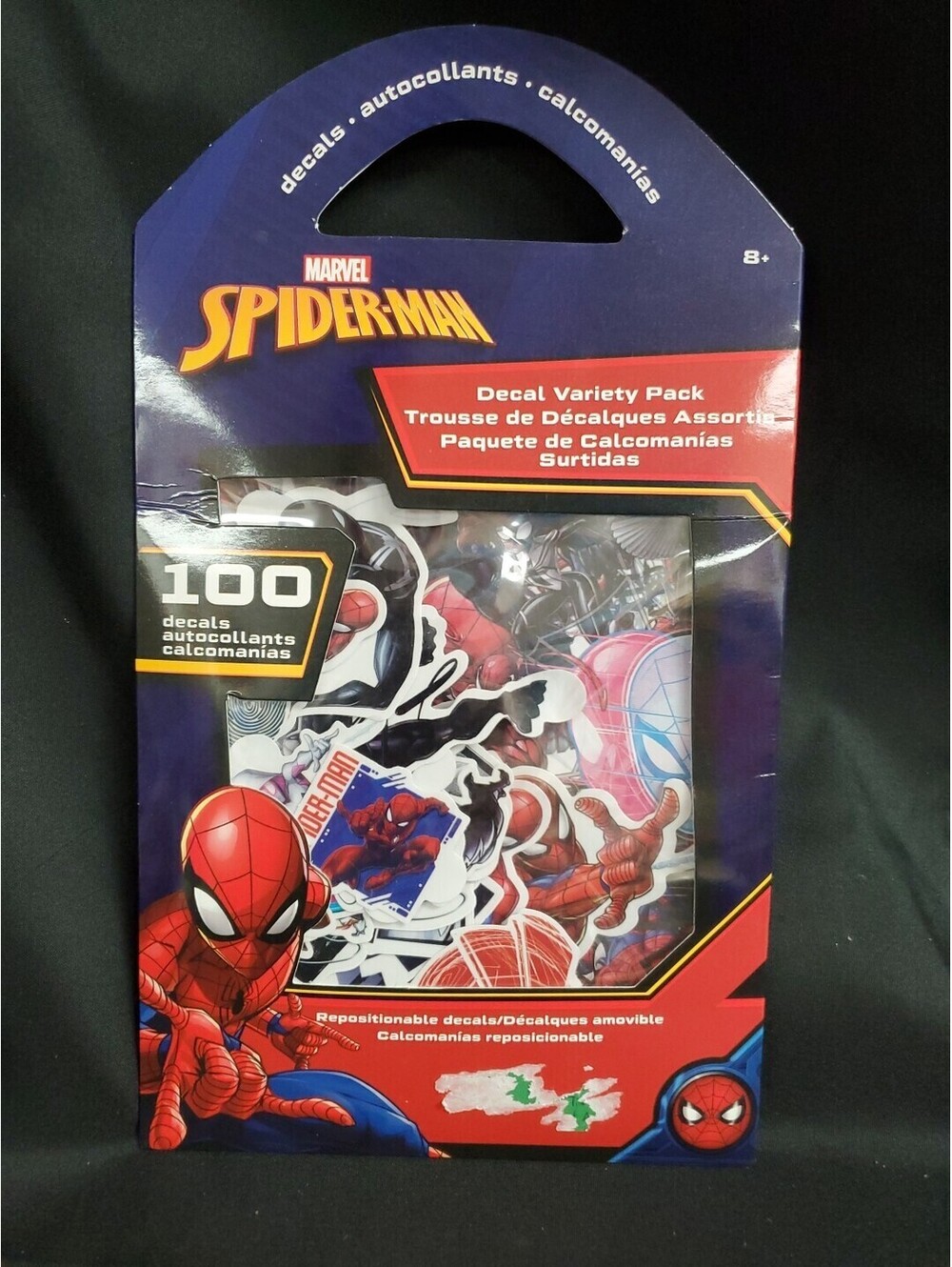 MARVEL SPIDERMAN Decal Variety Pack - 100 Repositionable Decals 8+ NEW Sealed
